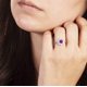 thumbnail image 2 of Anillo Bertha Juliet para mujer chapado en oro blanco de 18k con circonita cúbica púrpura, 2 of 4