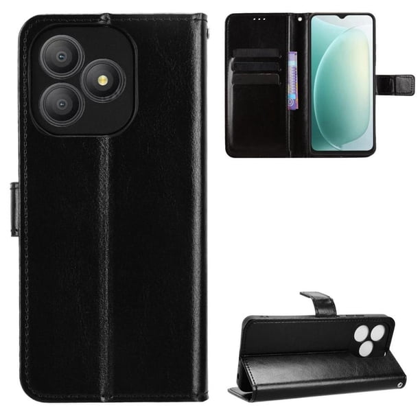 Funda tipo libro para Blackview Wave 9C, cartera todo‑en‑uno, funda multifuncional con tarjetero y correa de muñeca desmontable