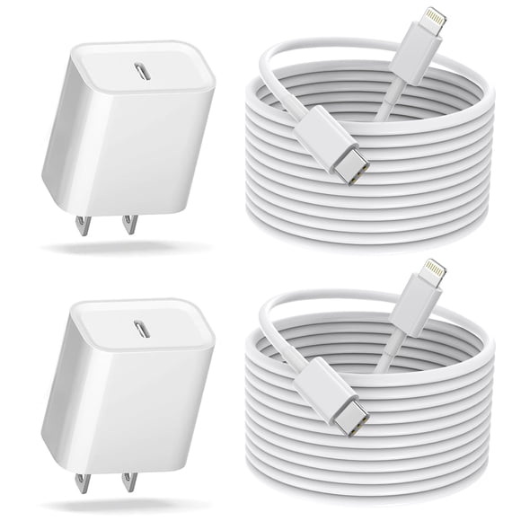 Cargador para iPhone Articona, paquete de 2, 20 W PD USB-C + cable de 3 m