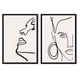 thumbnail image 1 of Set de Cuadros Mujer Minimal Rostro con Marco Negro 50x40 CM, 1 of 1
