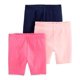 thumbnail image 1 of Pantalones cortos de bicicleta Simple Joys by Carter's para niñas, paquete de 3 unidades, 3T, 1 of 1