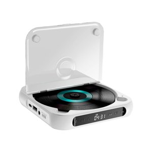 Magideal - Reproductor De Música Con Audio Compacto, Reproductor De Música Con Cd Portátil, Reproductor De Música Con Cd Para El Hogar, Pantalla Táctil Lcd Para Blanco