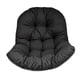thumbnail image 2 of Cojín para silla tipo huevo, cojín para hamaca, suave, cómodo, lavable, almohadilla gruesa para jardín, patio, porche, oficina y exterior. Negro, 2 of 5