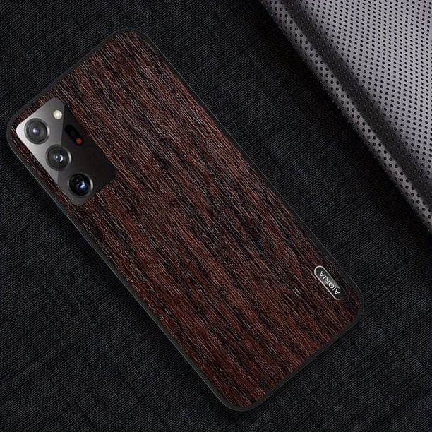 1pc Woodlike Case For Samsung Galaxy Note 20 Ultra International With Hard PC Cover + PU Skin