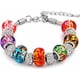 thumbnail image 1 of Pulsera Savlano Cadena Serpiente Plateada con Cuentas Murano, 1 of 3