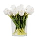 thumbnail image 1 of Tulipanes Blancos en Cilinro de Vidrio 23 cm, 1 of 3