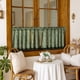 thumbnail image 2 of Cortinas cortas bohemias con borlas, cortinas de Navidad de campo retro translúcidas de lino bohemio, (verde oscuro 100 * 60cm), 2 of 3