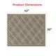 thumbnail image 3 of Alfombra Antideslizante SlipToGrip 107 x 89 cm a Cuadros Gris Topo para Interior/Exterior, 3 of 8