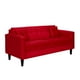 thumbnail image 2 of Sofa New Retro 3c Felpa 00 Rojo, 2 of 6