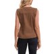 thumbnail image 3 of INSPIRE CHIC Chaleco de regreso a clases para mujer, chaleco de mezclilla con cuello en V, bolsillos con parche, botones, sin mangas, chaqueta de jean 2XL marrón, 3 of 5