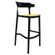 thumbnail image 2 of Taburete Bar Bistro Negra Asiento Beige, 2 of 3