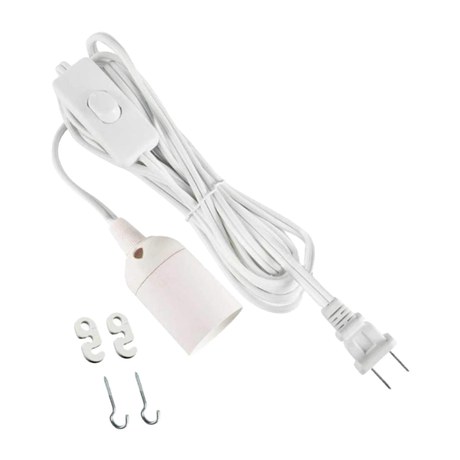 Magideal - Cable De Extensión Para Lámpara Colgante, Enchufe Estadounidense Con Base E26, Ideal Para Proyectos De Bricolaje, Estilo Rústico, Con Interruptor De Cable De 18 M