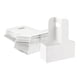 thumbnail image 1 of Portabebidas De 20x 2 Tazas Con Asa Para Té De Burbujas, Batidos, Tazas De Helado, Color Blanco, 1 of 3
