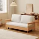 thumbnail image 4 of Sofa Cama 3 Cuerpo Con Alcenamiento 150cm Ancho Madera Hecho Balnco Liso, 4 of 8