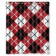 thumbnail image 1 of Cortina de ducha Argyles con ganchos (60 x 72 pulgadas), 1 of 3