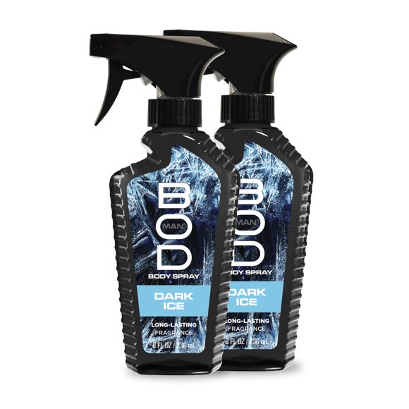 Spray corporal con fragancia Bod Man Dark Ice 240 ml (paquete de 2)
