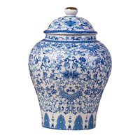 Magideal - Tarro De Jengibre De Cerámica Arreglo Floral Florero Tarro Almacenamiento De Té Hecho A Mano Para La Decoración Del Hogar De La Sala De Estar , Estilo D