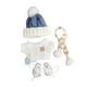 thumbnail image 3 of Suéter De Ropa Para Muñecas, Accesorios Para Fotos, Bufanda Bonita Desmontable, Sombrero Para Muñecas De 6,69 Pulgadas, Blanco Y Azul, 3 of 3