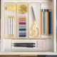 thumbnail image 5 of Organizador de Escritorio Martha Stewart 3 × 30 × 5 cm Pack de 6 Transparente/Dorado, 5 of 9