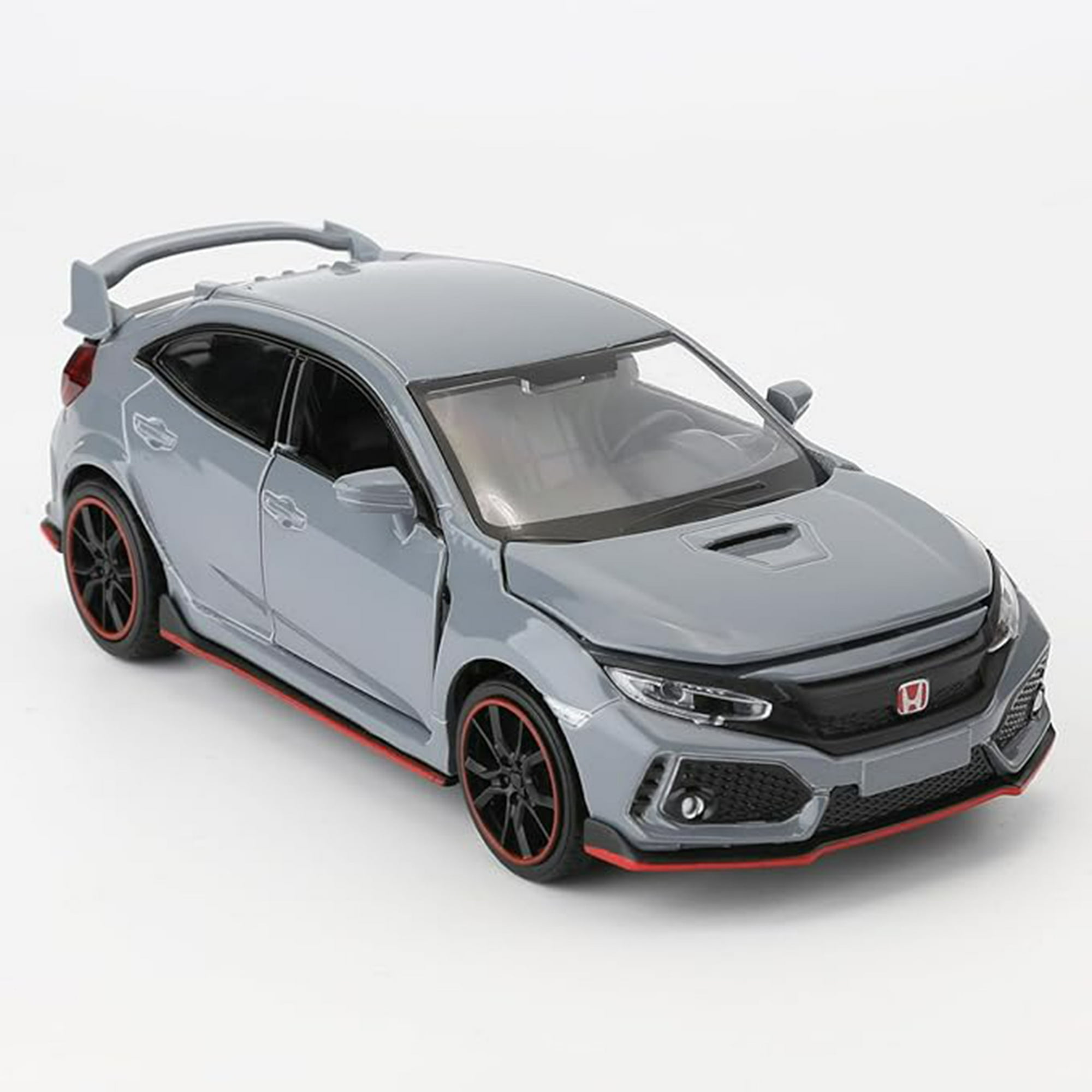 Veatool - Compatible Con Honda Civic Tipo-r De Aleación De Fundición A Presión 1:32, Coche De Aleación Con Luces Y Sonido, Coches De Puerta Abierta Para Niños De 3 A 5 Años, Regalo De Cumpleaños Para