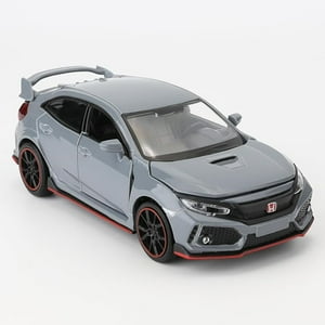 Veatool - Compatible Con Honda Civic Tipo-R De Aleación De Fundición A Presión 1:32, Coche De Aleación Con Luces Y Sonido, Coches De Puerta Abierta Para Niños De 3 A 5 Años, Regalo De Cumpleaños Para