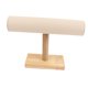 thumbnail image 1 of Soporte De Exhibición De Joyería Soporte De Almacenamiento Barra En T Reloj De Pulsera De Madera Escritorio Grande Beige, 1 of 5