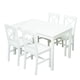thumbnail image 4 of Juego de Comedor 4 Sillas Mesa Rectangular Blanco 118x75x74.3 Cm, 4 of 6