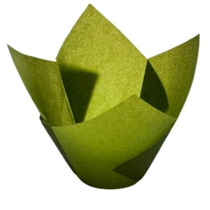 Genérico - Tulipa Para Muffin Verde 50 Un Blanco