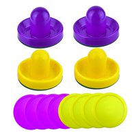 Magideal - Deslizadores Y Discos De Air Hockey Deslizadores Y Discos De Air Hockey Base De Fieltro Verde De 96 Mm Discos De Air Hockey De 2,5 Pulgadas Para Mesas Estilo H