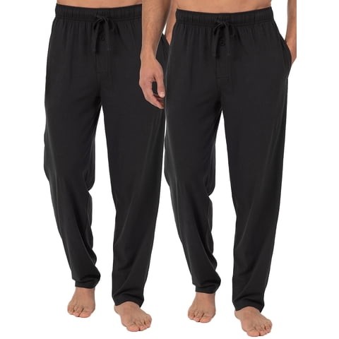 Pantalón Para Dormir Fruit Of The Loom, Tejido De Punto Para Hombre, Color Negro, Talla M