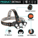 thumbnail image 3 of Linterna Led Minero Frontal 5 Led Impermeable Recargable Usb, 3 of 3