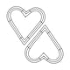 thumbnail image 5 of 2x Valentines Day Decoración Marco De La Corona De Alambre Del Corazón Para La Puerta Delantera Año Nuevo 30 Cm Negro, 5 of 5