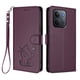 thumbnail image 1 of Xiaomi Redmi 15C 4G/5G Funda Billetera con Estampado de Gato, Morado Oscuro, 1 of 6