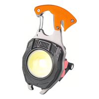 Genérico - Mini Linterna Llavero Led Recargable Usb Imantado Encendedor Linterna Naranja Luz Blanca