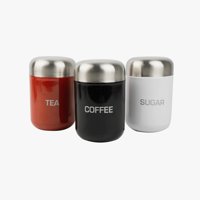 Decoexpress - Set 3 Frascos Organizadores Acero Inoxidable