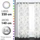 thumbnail image 3 of Set De Cortinas Visillo 2 Paños De 140 X 220 Cm Gris, 3 of 3