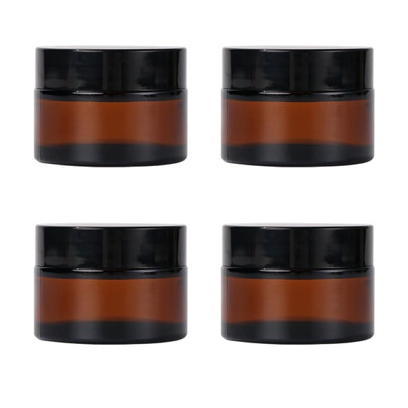 Frascos de Vidrio Ámbar ZIYIZE 30 mL con Tapa Paquete de 4 para Cosméticos