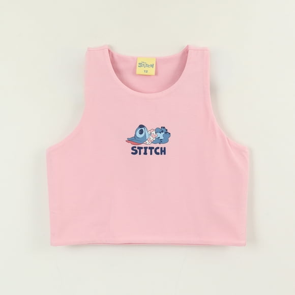 Polera Sin Manga Niña Rosa Peto Lilo & Stitch Disney