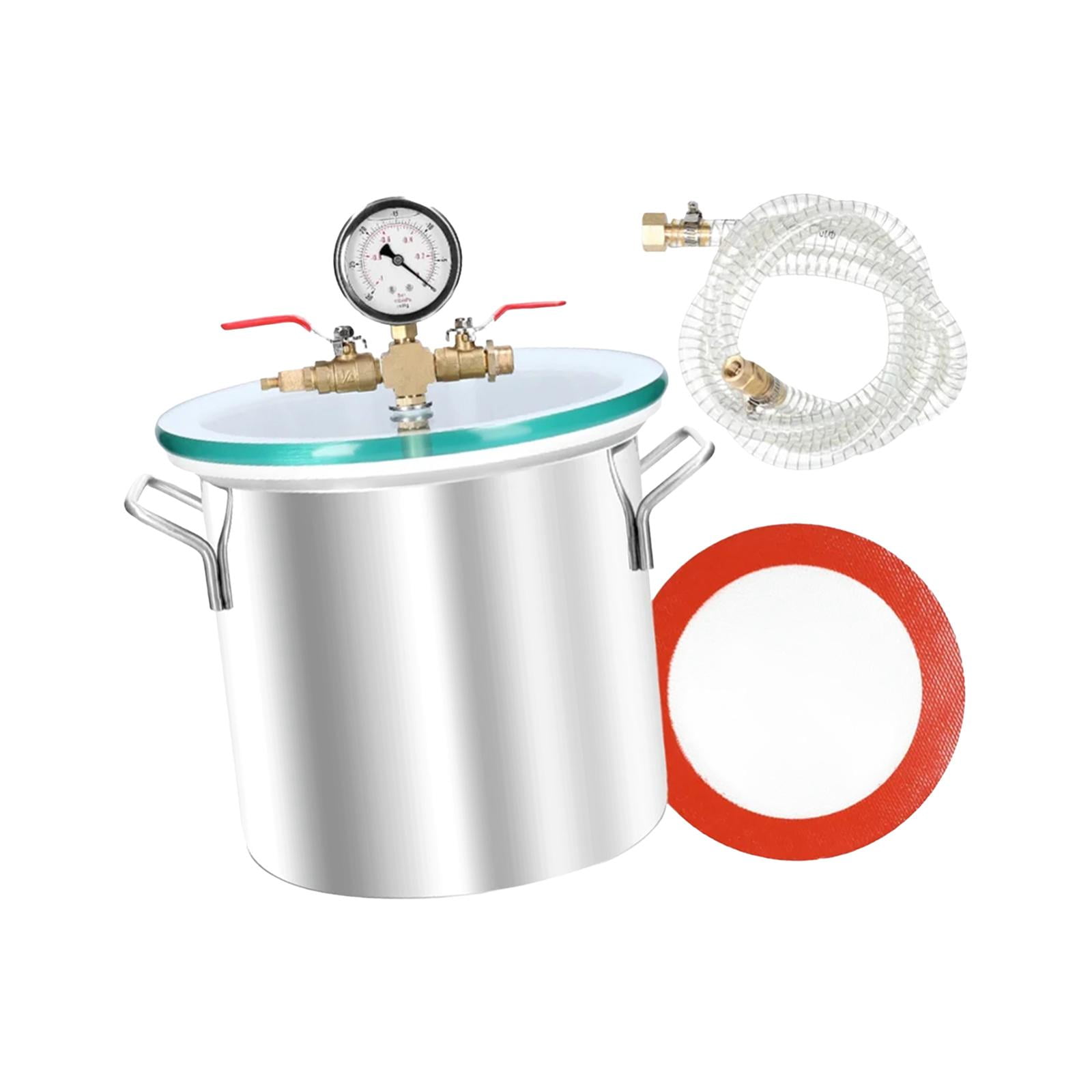 Ioensy - Cámara De Desgasificación Al Vacío, Siliconas Desgasificadoras, Epoxis, Barril Antiespumante Al Vacío, 2 Galones