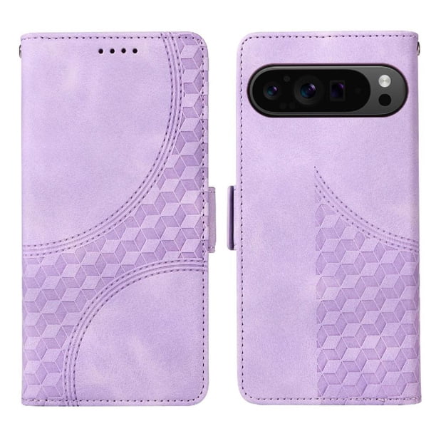 Carcasa FOXDOCK Google Pixel 9 Pro XL de cuero PU, diseño acolchado clásico, protección contra caídas y rayones