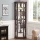 thumbnail image 1 of Corner Lighted Curio Cabinet Corner Glass Cabinet Lighted Curio Cabinet Corner Display Case for Living Room, Curio Cabinet, Antique collection, Wine,Bar Glass Storage Light Included,Dark Cherry, 1 of 3