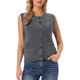 thumbnail image 1 of INSPIRE CHIC Chaleco Suéter para Mujer sin Mangas Cuello Redondo Abotonado Cárdigan Casual con Bolsillos S Gris, 1 of 6