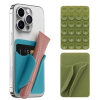 Genérico - Ventosa Tipo Silicona Labial Lip Glaze Funda Teléfono Móvil Soporte Teléfono Móvil Funda Protectora Soft Shell Funda Protectora Teléfono-Verde