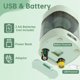 thumbnail image 5 of Sacapuntas eléctrico Deli USB/Batería verde, 5 of 6