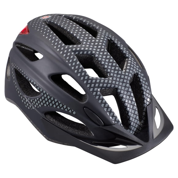 Casco de bicicleta Schwinn Beam con iluminación LED para adultos, color negro