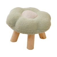 Magideal - Sofá Reposapiés Reposapiés Zapatos Que Cambian La Forma De La Flor Cómodo Lindo Antideslizante Puf Pequeño Taburete Debajo Del Escritorio Para Porche Verde
