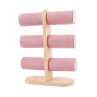 Magideal - Soporte De Exhibición De Reloj Estable De 3 Niveles, Soporte De Pulsera, Organización De Regalo Elegante, Soporte De Reloj, Almacenamiento De Joyería Rosa