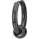 thumbnail image 3 of Xiao Hua Aretes de Anillo con Bisagra de Cuentas Redondas Negras de Acero Inoxidable, Adecuados para Hombre y Mujeres, 1 Par, 3 of 4