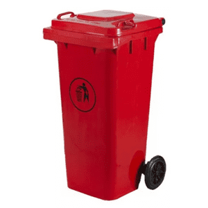 Genérico - Contenedor De Basura 120 Litros Color Rojo