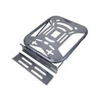 Ioensy - Portaequipajes Trasero Para Motocicleta, Estante De Almacenamiento Trasero Resistente Al Desgaste, Color Plateado